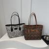 Print Luxurious Leopard Large Tote Bag For Women Trendy Street Handbag Style