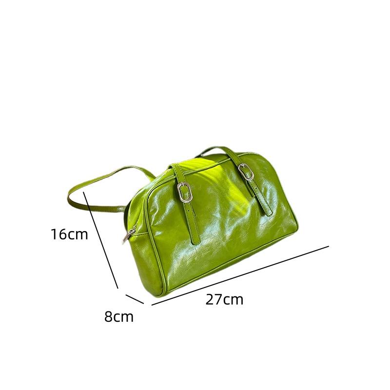 Simple Leather Women's Handbags Fashion Solid Color Shoulder Bags Versatile Underarm Bags Casual Commuting Small Handbags