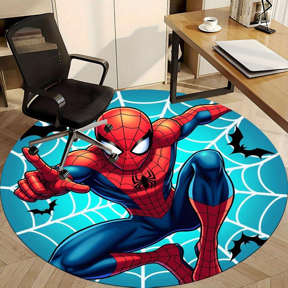 

1pc Spider-Man Cartoon Design Round Rug - Office Carpet, Non-Slip Mat for Under Chair, Home Decor for Bedroom and Living Room -0412245 80cm by 80cm