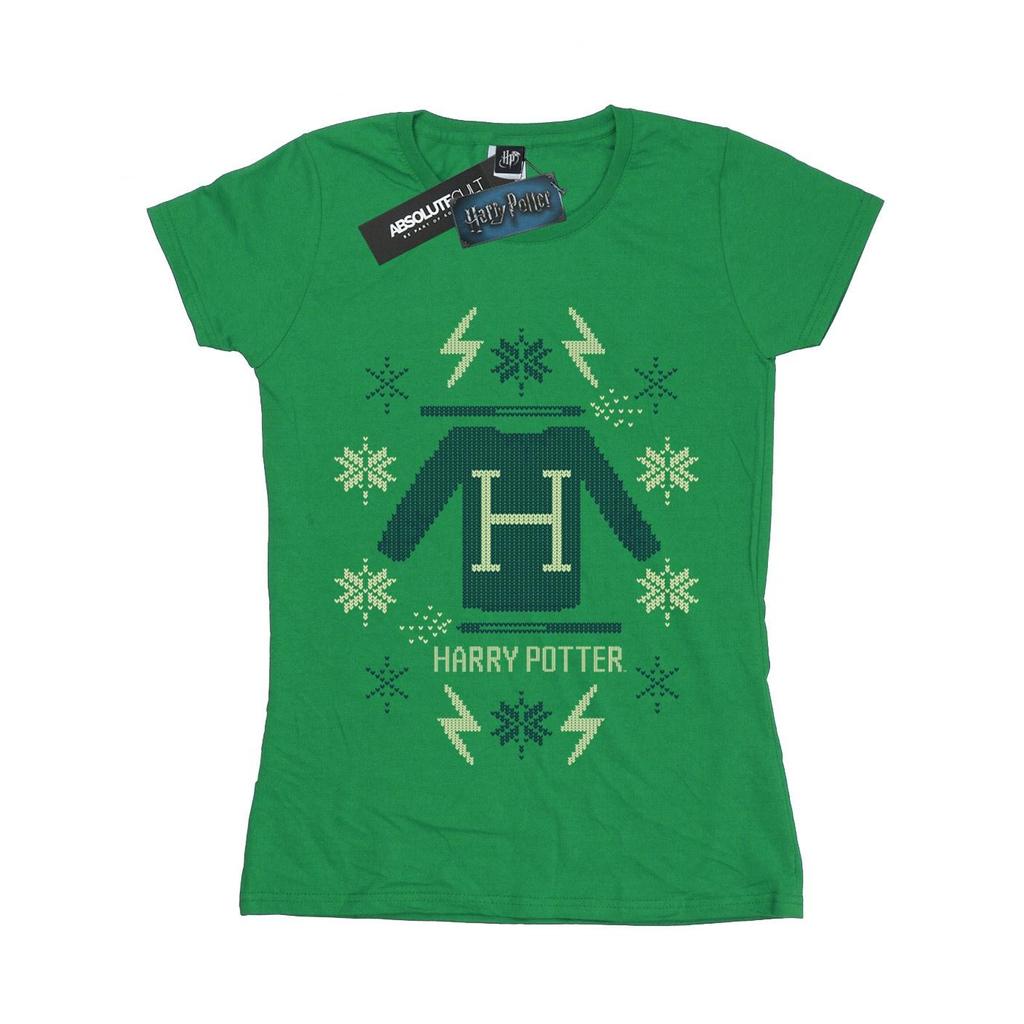 Harry Potter Womens/Ladies Christmas Knit Cotton T-Shirt