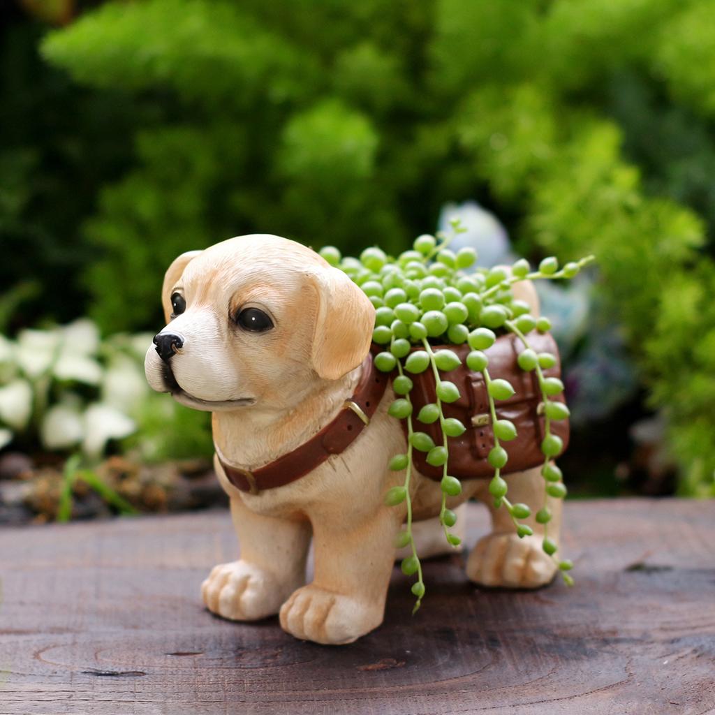 1 Labrador Retriever shaped flowerpot, a fully loaded pet dog, creative windowsill flowerpot