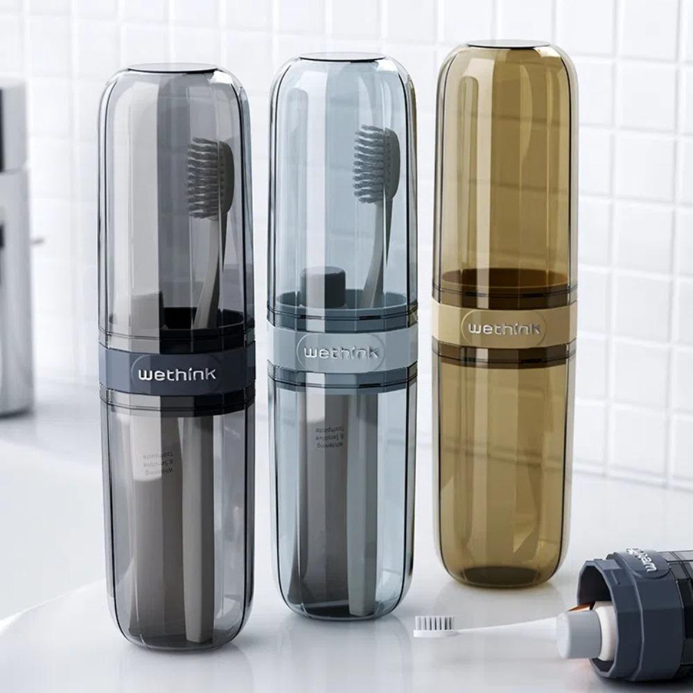 With Cover Toothbrush Travel Containers Transparent Toothbrush Storage Box Mouthwash Cup  Travel