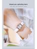 Gedi Retro Small Square Dial Ladies Waterproof Leather Strap Quartz Watch