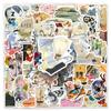 50 Vintage Newspaper Collage Stickers: Waterproof, Artistic DIY Decor for Journals & Computers