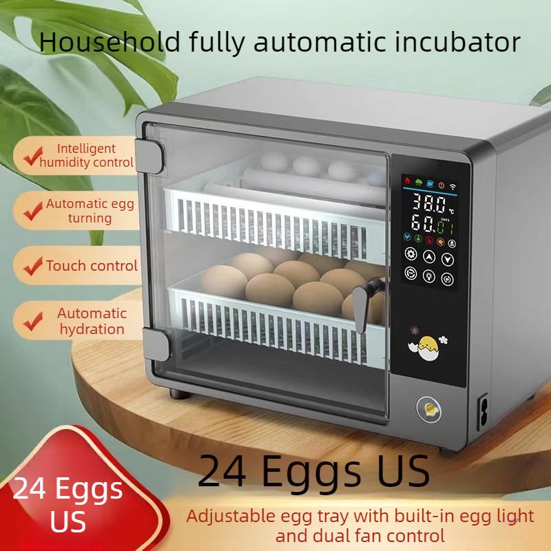 

24/50Eggs Chicken Incubator Automatic Breeding Farm Incubator Chicken Seedlings Intelligent Egg Hatching Temperature Control