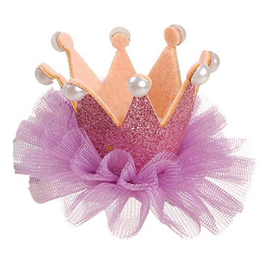 Pet Crown Decor Delicate Anti-fall Pet Headgear Princess Dog Hairpin for Decor