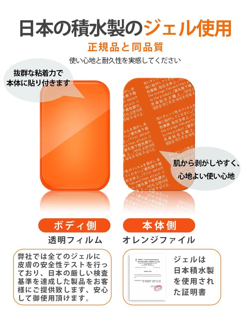 Gel Sheet Replacement Pads - Made with Sekisui Japan Gel - For EMS Abdominal Muscle Belts - Abdominal and Waist Training - Quality Guaranteed - CAMORF
