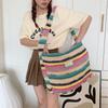 Knitted Women's Rainbow Stripe Shoulder Bag 2023