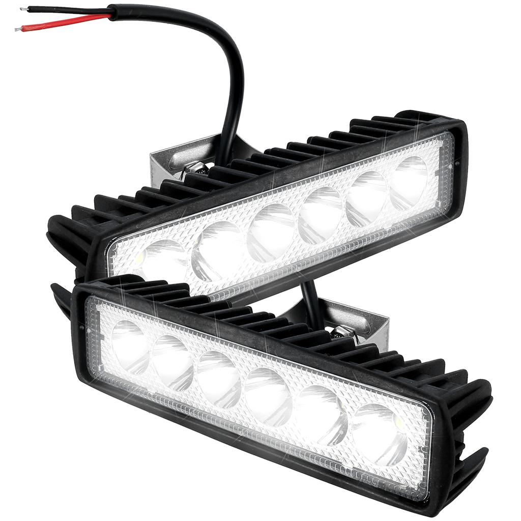 1/2/4Pcs LED Work Light Strip Shape Light Bar 6000K Flood Spot White Off Road Head Car light IP67 Auto parts For Multiple Scenes