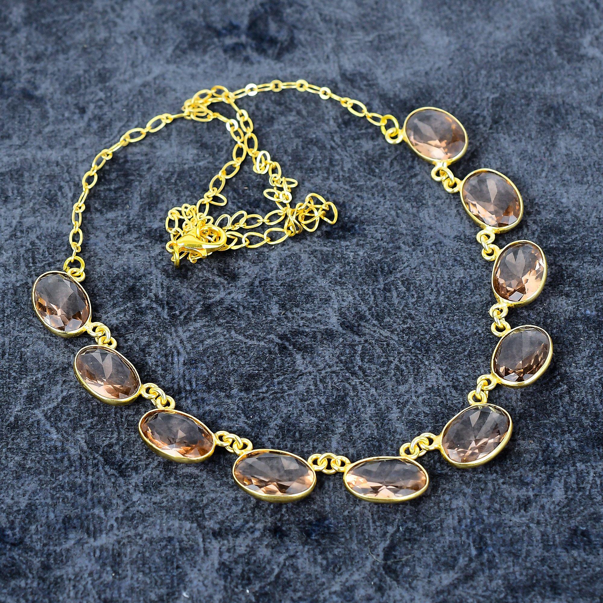 

Morganite Gemstone Handmade 925 Sterling Silver Jewelry Necklace 20 M-2995