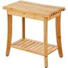 Bamboo Shower Bench 19.1 X 11.3 X 18.3 In Shower Stool Chair for Bathroom