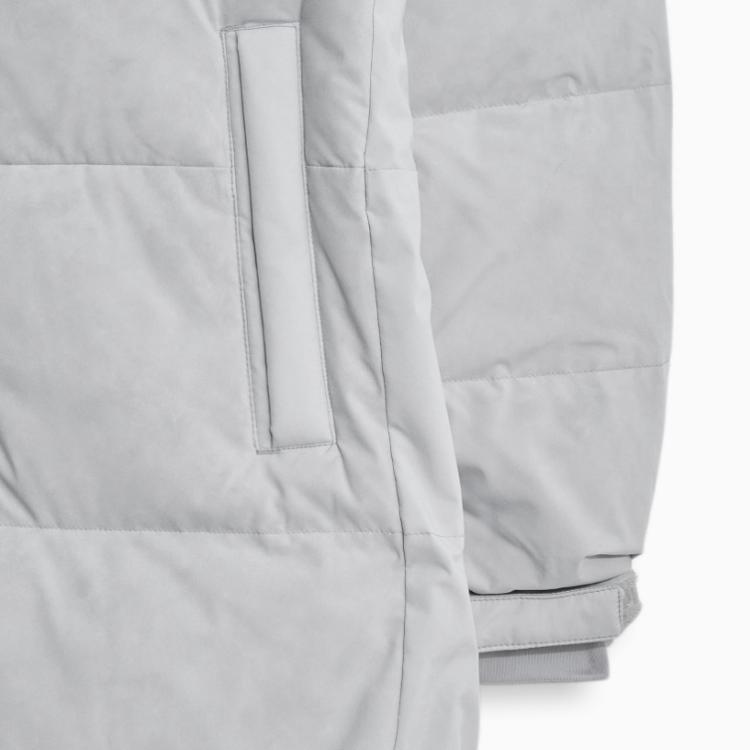 Puma Mid-Length Warm Solid Color Hooded Down Jacket Men Outerwear Gray 940165-02