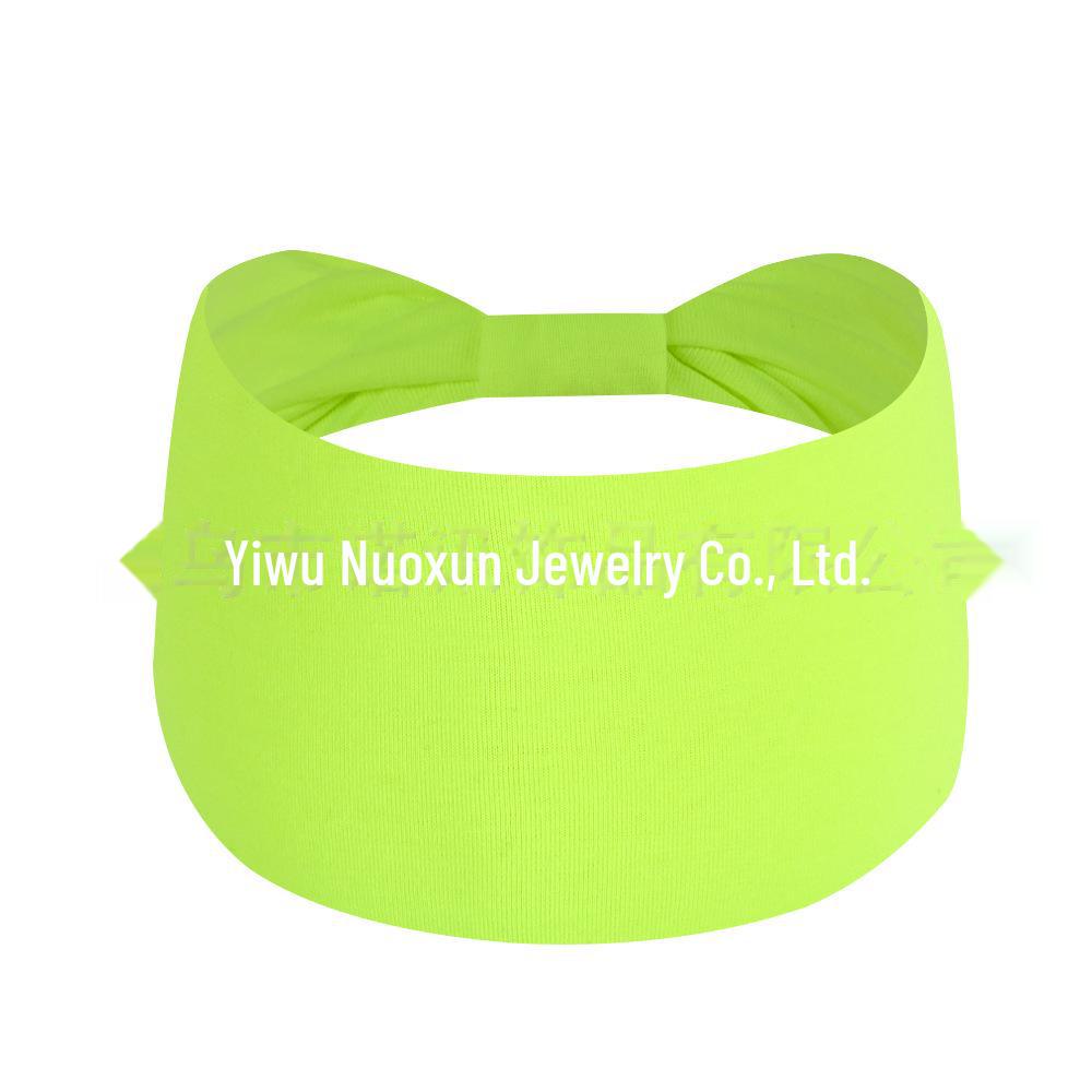 Elastic Wide Side Sports Headband: European & American Style, Sweat-Absorbing, Fashionable Hair Accessories
