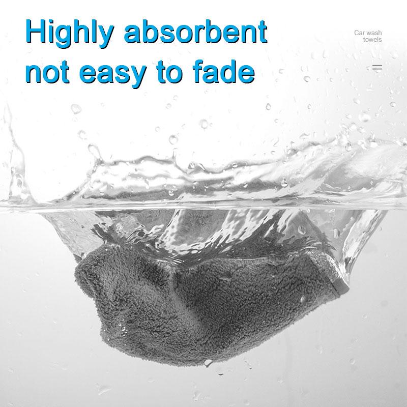 SEAMETAL 30x30CM Car Wash Microfiber Towel Car Care Cleaning Cloth Hemming Rags Detailing Towel