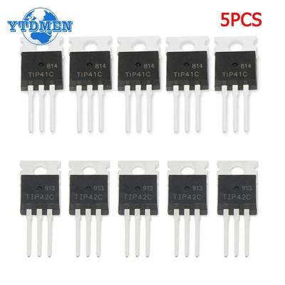 5 PZ Transistor TIP41C TIP42C TO-220 100V 6A NPN Transistor Nuovo Originale