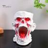 Niche Gothic Art Piece Skull Pen Holder, Realistic Zombie Head Makeup Brush Organizer, Large Capacity Desktop Stable Resin Cup Storage Container, Desk