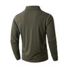 Men's Solid Color Button Lapel Long Sleeve Top Men's Casual Fashion Long Sleeve Top