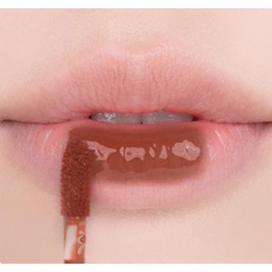 Rom&nd Juicy Lasting Tint 17 Dark Coconut — Tiefes Kakaobraun Glänzender Lang anhaltender Lippen-Tönungsstift