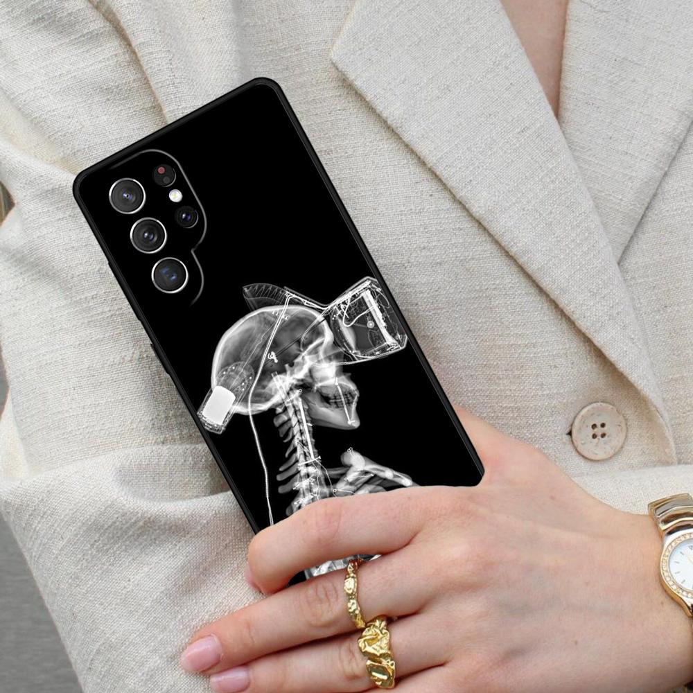 Skeleton X-Ray Cell Phone Case for Samsung Galaxy S26 Ultra S25 S24 S23 S22 S21 S20 Note10 Cover