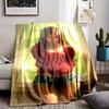 Chic Red-Dressed Woman Print Blanket - Soft Flannel, All-Season Throw for Bed, Sofa, Travel