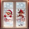 Santa Claus Elk Christmas Windows Electrostatic Stickers Snow Party Decor DIY Gifts Stickers Adhesive Christmas Decorative