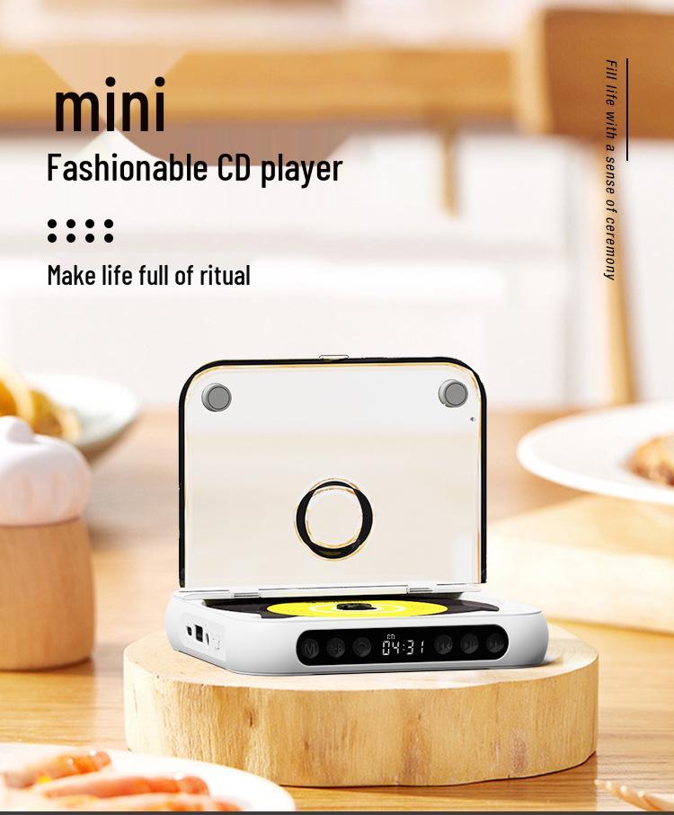 Compact Bluetooth CD Player with Speaker for English Audio Albums