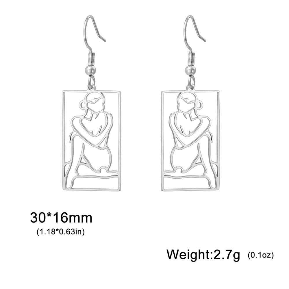My Shape Charming Beauty Earrings for Women Girls Stainless Steel Fascinating Shapely Beauty Drop Earrings Fashion Jewelry Gift