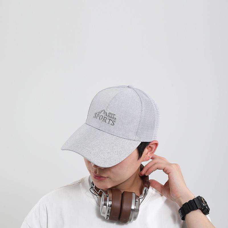 

Unisex Summer Mesh Sun Visor Cap: Breathable Korean-Style Duckbill for Outdoor Sun Protection Adjustable грязно-белый