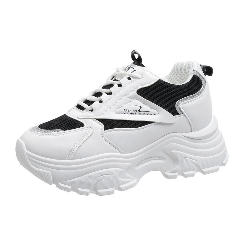 

Толстая подошва женская обувь осень новый стиль пожилая обувь миниатюрная сетка дышащий универсальный резиновый верхний материал 35