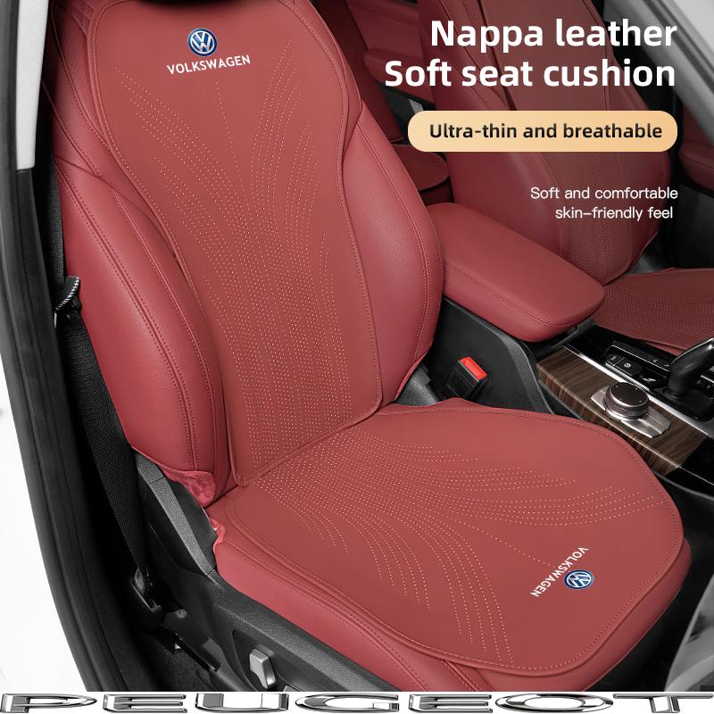 Car Logo Seat Covers Auto Seat Breathable Protection Cushion For VW GTI Polo Golf Passat Tiguan Arteon Touareg Taigo CC Hub Cap EJ1