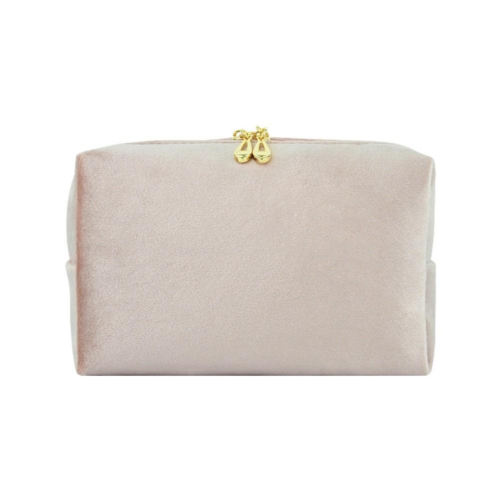 Portable Velvet Cosmetic Lipstick Bag Handheld Zipper Cosmetic Bag Solid Color Travel Makeup Pouch Ourdoor