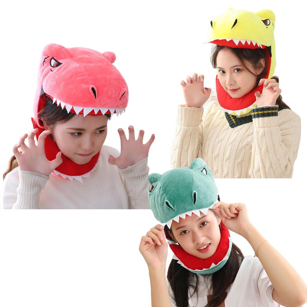 Cute Dinosaur Head Hat Cosplay Headgear Animal Warm Hat Party Hats PP Cotton