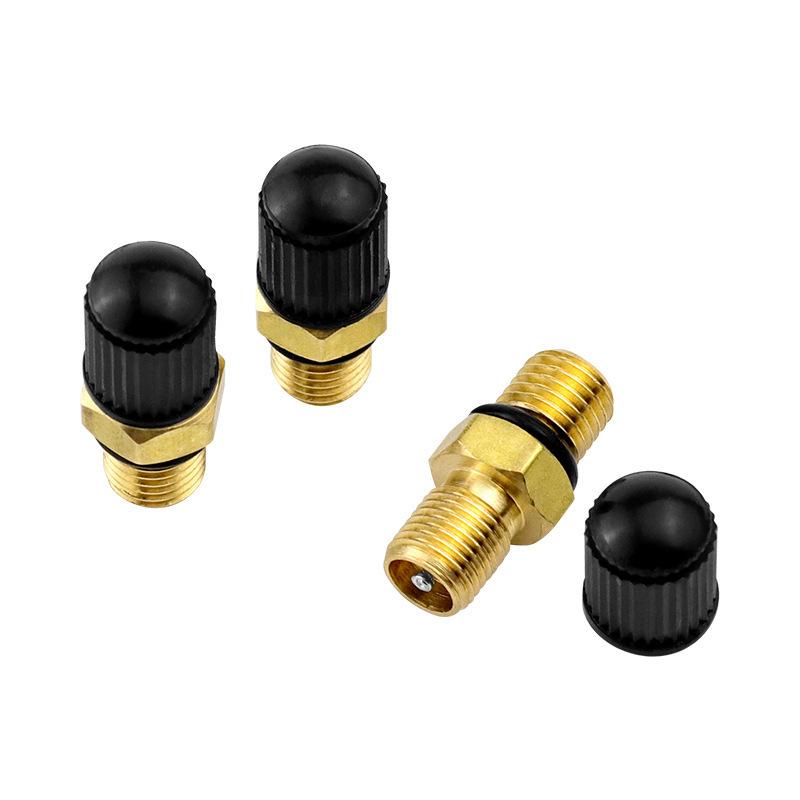 M8*1 Copper Tire Valve Stem with Built-in American Valve Core for Car, Motorcycle, Bicycle