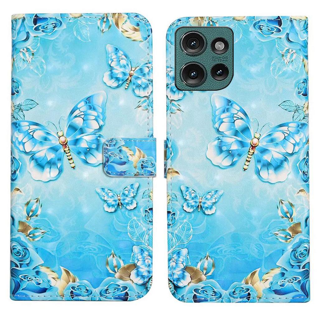For Motorola Edge 50 5G Case 3D Creative Pattern PU Leather Stand Phone Cover