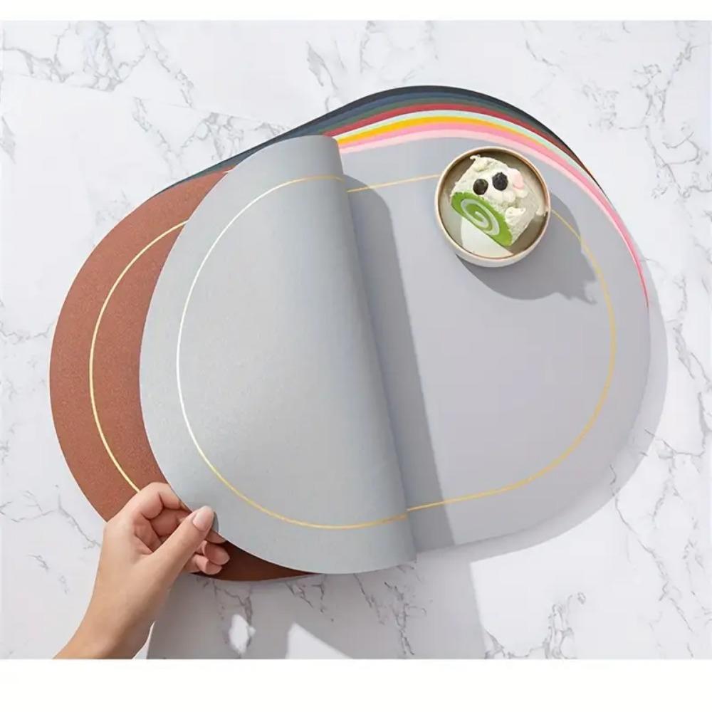 Faux Leather Placemats -Double-Sided, Hand Washable, Anti-Slip,Perfect for Dining - Durable, Easy To Clean, Versatile Table Mats
