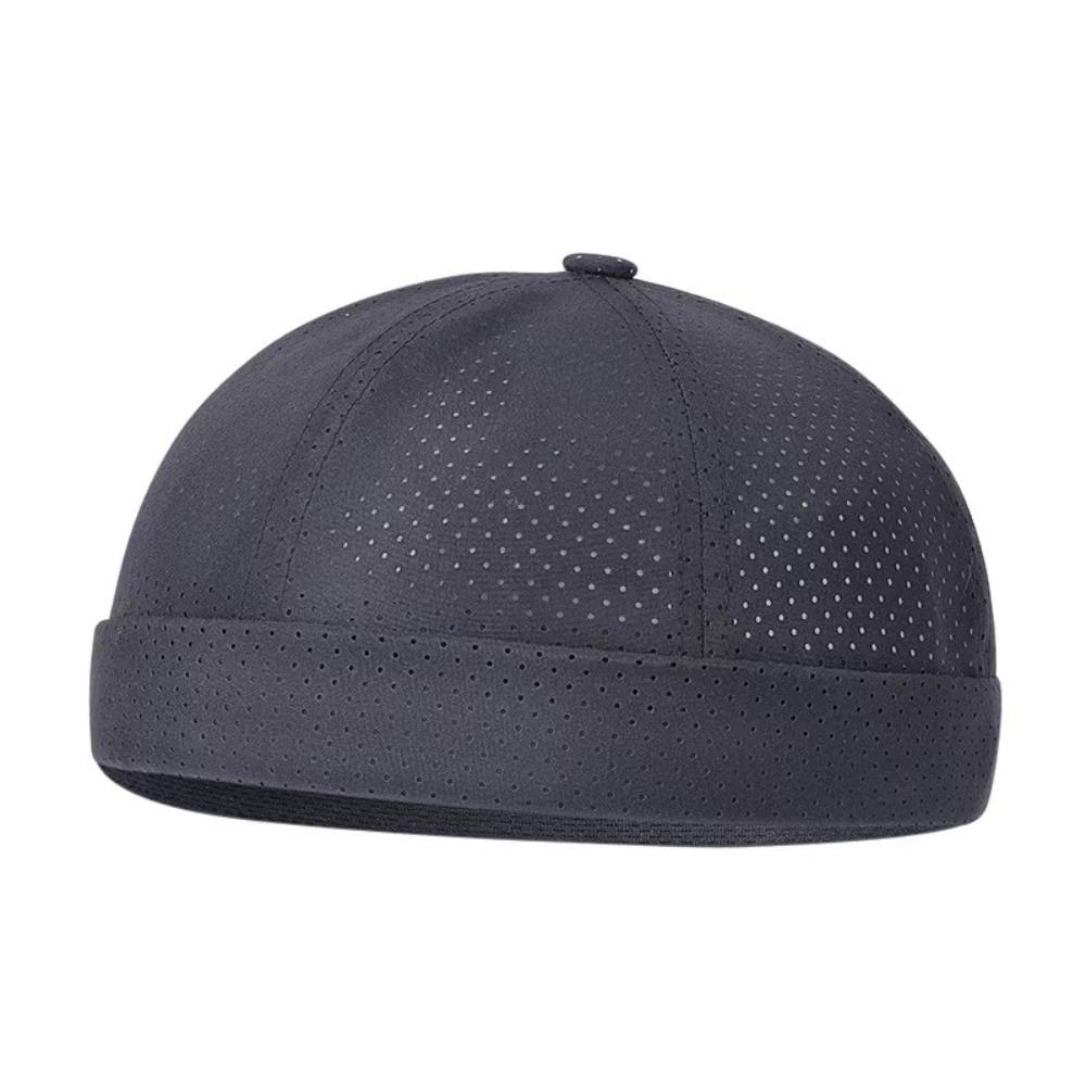Breathable Men's Landlord Hat Brimless Summer Docker Cap Fashion Dome Melon Cap Unisex