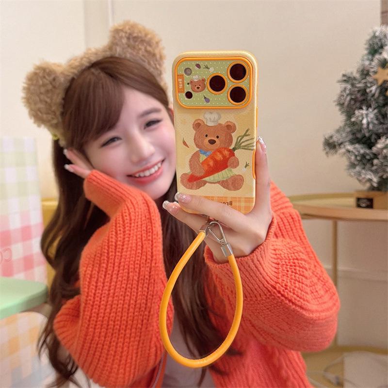 Cartoon Jellycat Carrot Bear iPhone 17, 16 Pro Max, 15, 14 Case for Women