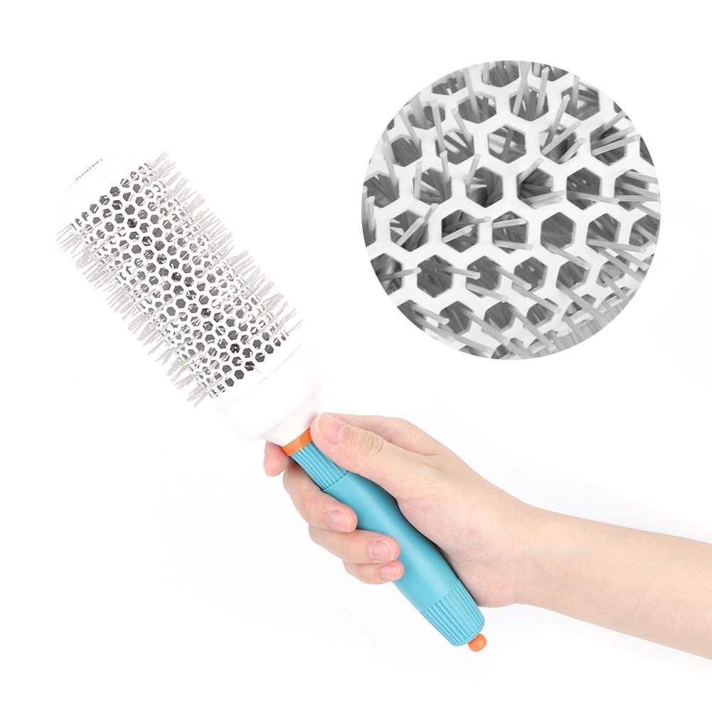 Aluminum Tube Roller Comb Round Hairdressing Comb Hair Styling Comb Hairstyle Tool 45#