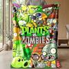 Plants vs. Zombies Cozy Flannel Blanket, Comfortable Warm Throw Blanket for Bedroom Sofa Home Use