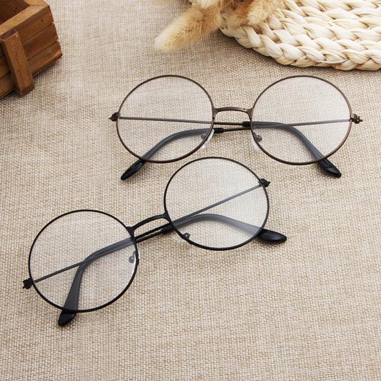 Vintage Women Men Round Circle Metal Spectacles Optical Glasses Eyeglasses Frame