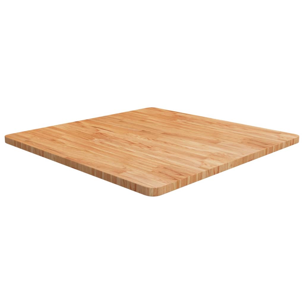 Vidaxl Kwadratowy Blat Do Stolika, Jasnobrązowy, 80X80X2,5 Cm, Dębowy