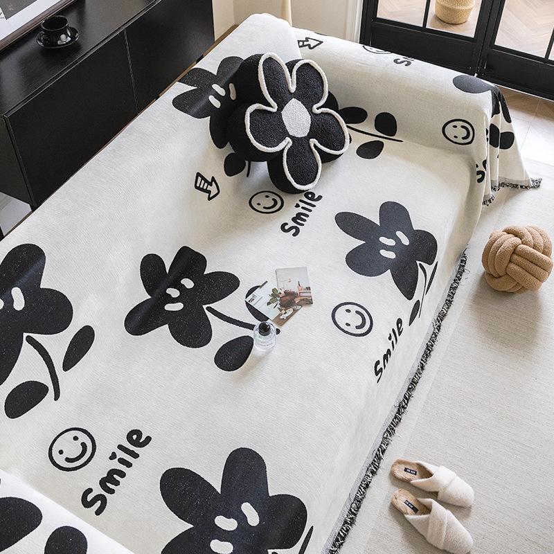 Chenille-Sofabezug-Handtuch, Vier Jahreszeiten, Universal-Sofabezug aus Leder im nordischen Stil, All-Inclusive-Universalbezug, rutschfester Sofabezug