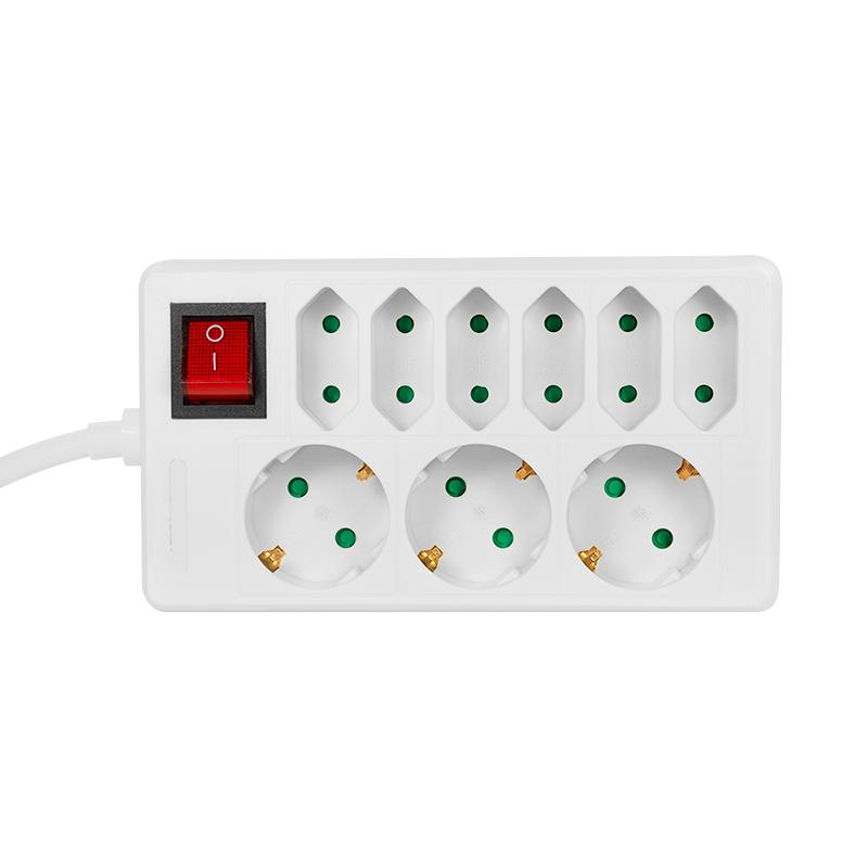 LogiLink Power Strip 9 Sockets with Switch 1.5 M White IP20 3500W
