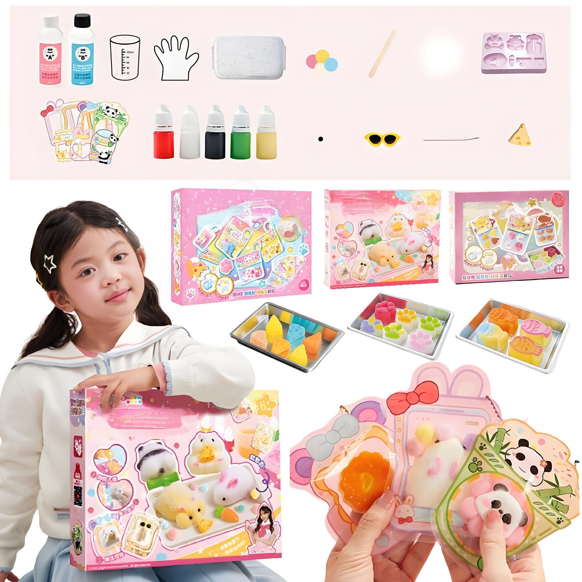 

Набор для творчества Сквиши-игрушка , Лапки животных, Хомяк, Кролик, Снятие стресса, Сделай сам, Для детей и взрослых, Поделки, Сувениры, Пасха, Рождество, Вечеринка, День рождения, Подарок (B#