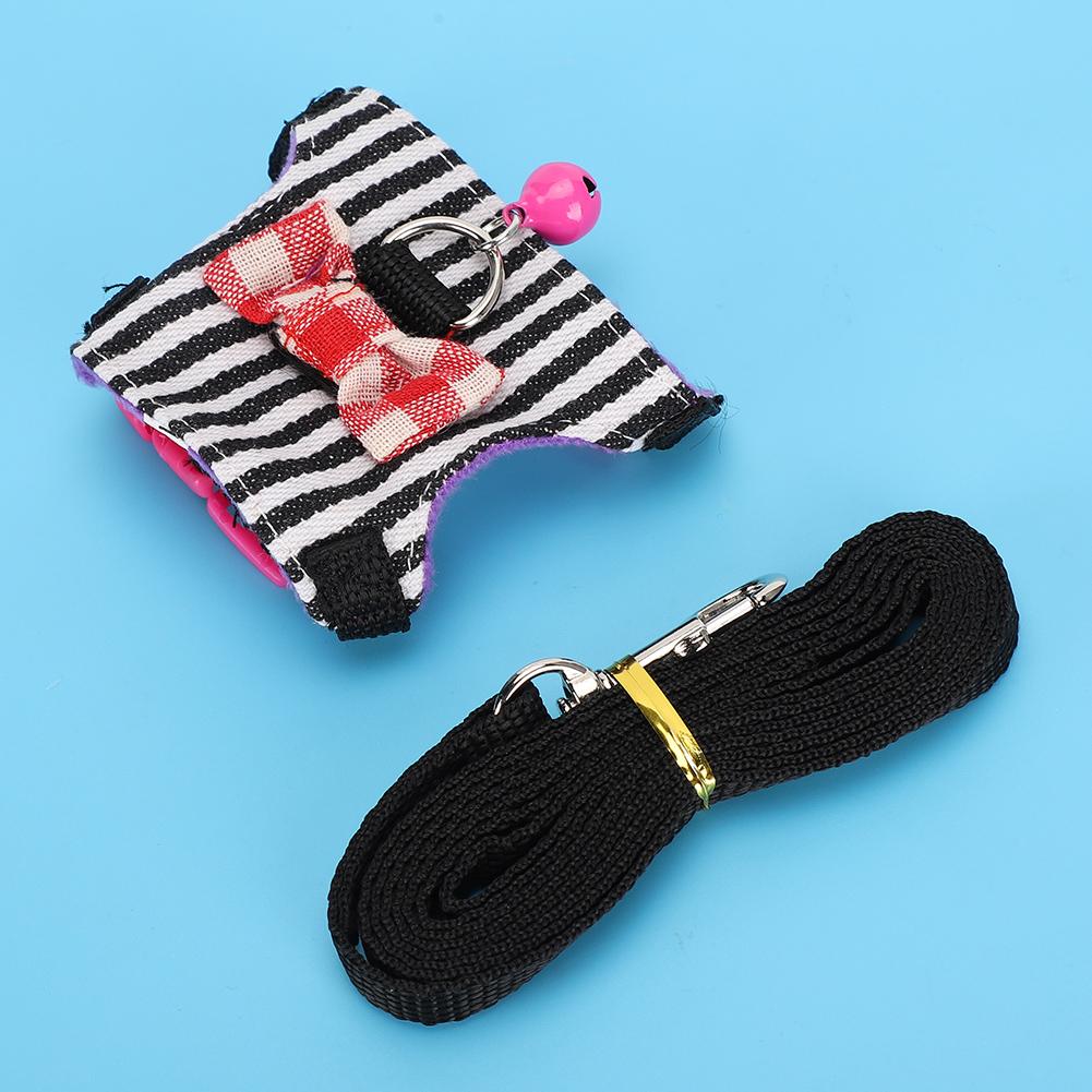 Small Pet Animal Leash Harness Set Comfortable Chest Strap Traction Vest for Ferret Chinchilla SquirrelS