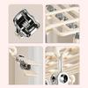 Balcony Laundry Hanger With 20 Clip Frame and Hanging Hook, Plastic Coated Drying Rack for Small Garments and Towels