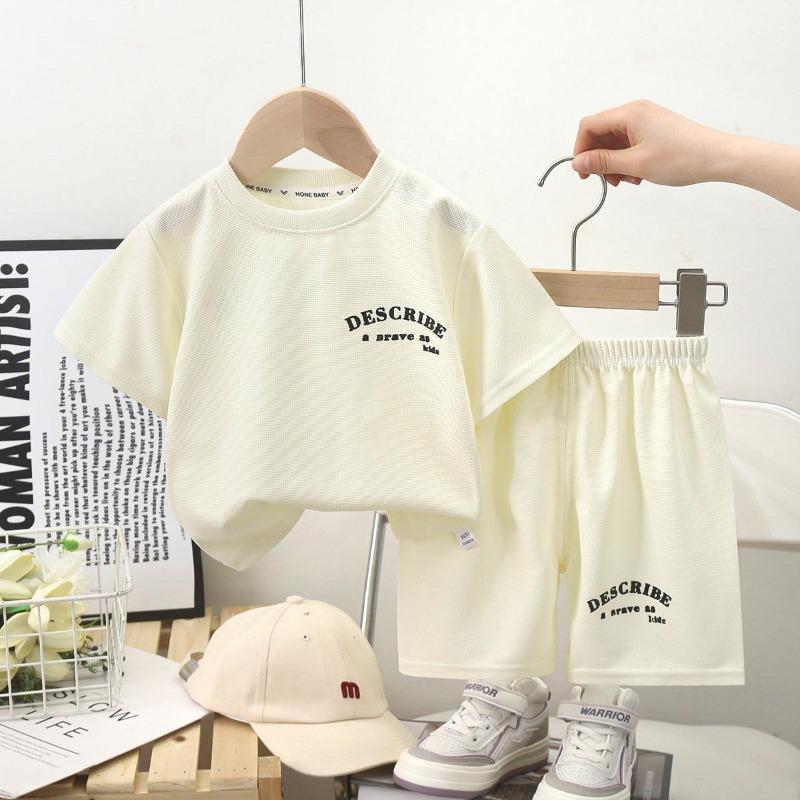 Children's Short-sleeved Suits Summer Boys' Clothes Girls' Shorts Clothing  T-shirts Baby Summer Clothes Children's Clothing