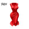 Dried Flower Holder 3D Printed Elegant Dress-Style Vase, Dual-Purpose Tabletop Decor with Flowing Pleated Skirt, Decorative Ornament Twisted
