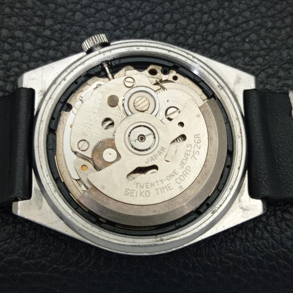 AUTOMATIC VINTAGE SEIKO 5 JAPAN 7S26A MENS BLUE COLOR DIAL WATCH A701285-5 R206a-a701285