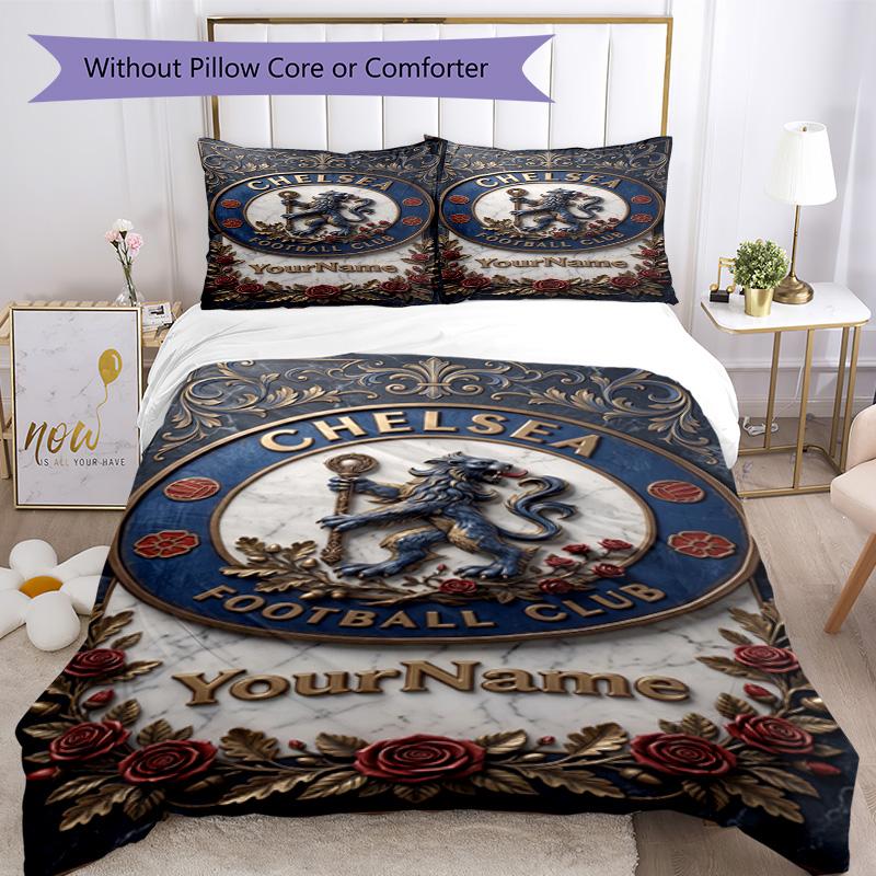 Chelsea Customize Your Name Bedding Set Breathable Duvet Cover with Pillowcases Home Decoration Birthday Gift
